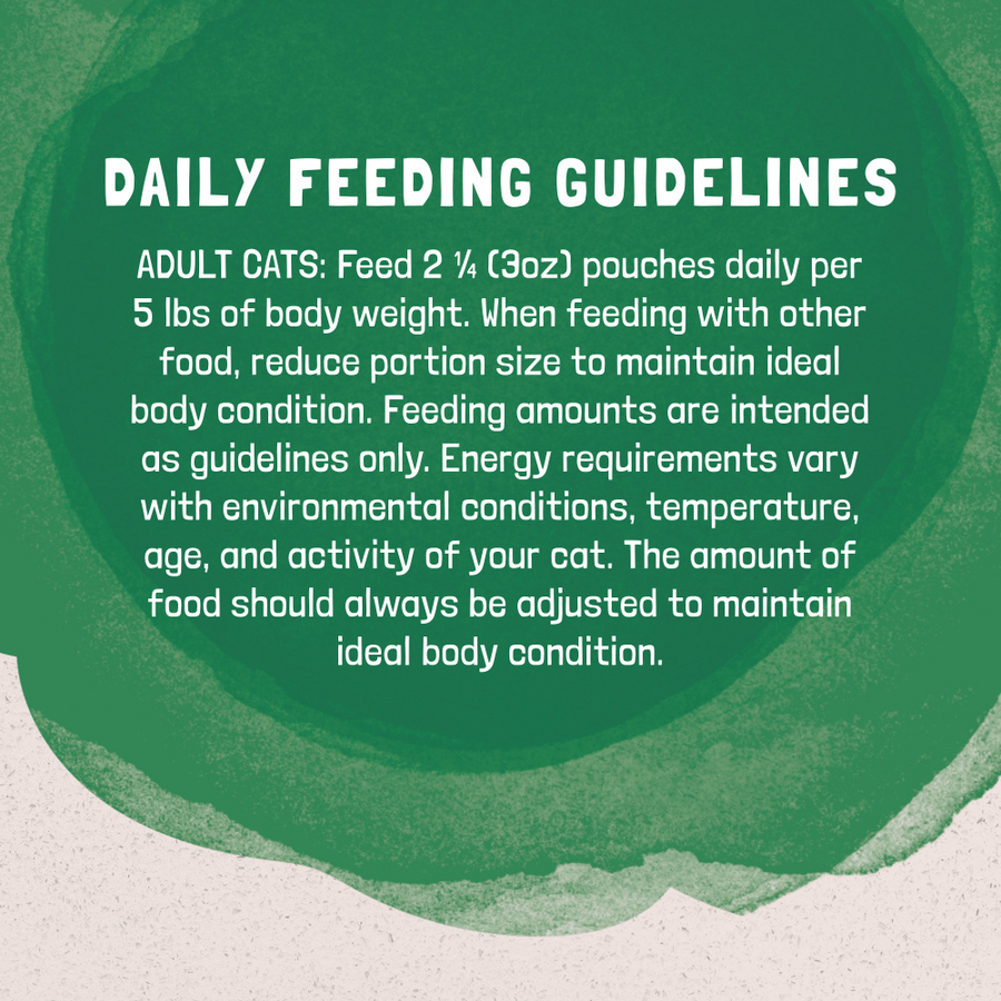 Daily Feeding Guidelines of Natural Balance Original Ultra Platefulls Chicken & Giblets Recipe Morsels in Gravy Cat Wet 3oz