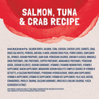 Ingredients list of Natural Balance Original Ultra Platefulls Salmon, Tuna, & Crab Recipe Morsels in Gravy Cat Wet 3oz 