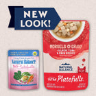 New Look of Natural Balance Original Ultra Platefulls Salmon, Tuna, & Crab Recipe Morsels in Gravy Cat Wet 3oz 