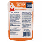 Back pouch of Natural Balance Original Ultra Platefulls Turkey, Chicken, & Duck Recipe Morsels in Gravy Cat Wet 3oz