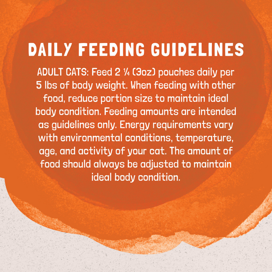 Daily Feeding Guidelines of Natural Balance Original Ultra Platefulls Turkey, Chicken, & Duck Recipe Morsels in Gravy Cat Wet 3oz
