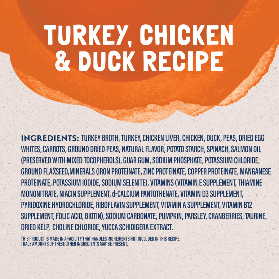 Ingredients List for Natural Balance Original Ultra Platefulls Turkey, Chicken, & Duck Recipe Morsels in Gravy Cat Wet 3oz