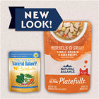 New Packaging for Natural Balance Original Ultra Platefulls Turkey, Chicken, & Duck Recipe Morsels in Gravy Cat Wet 3oz 