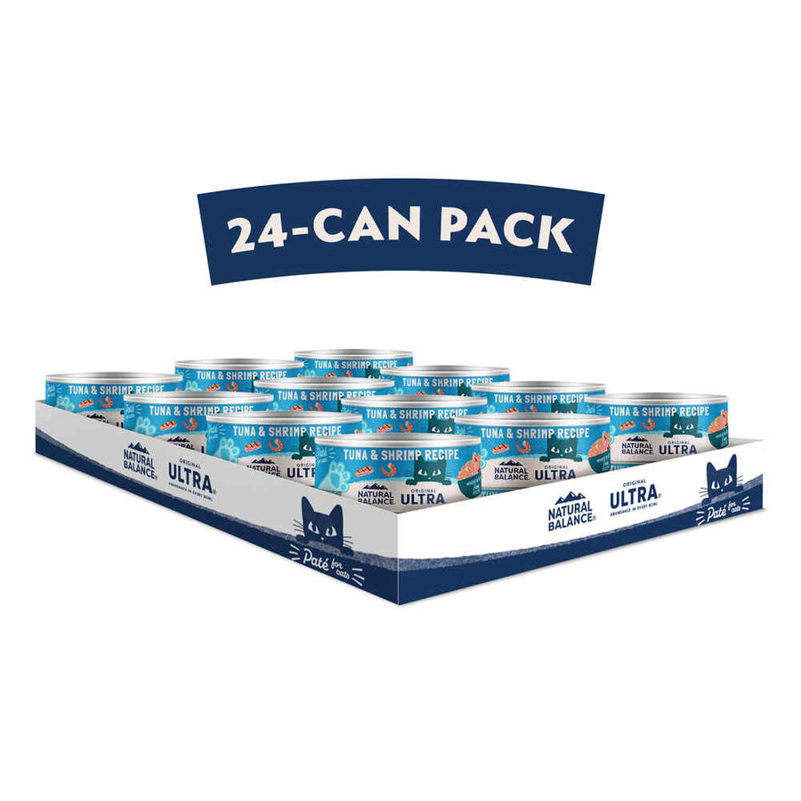 24 Can Pack of Natural Balance Original Ultra Tuna & Shrimp Recipe Cat Wet 5.5oz