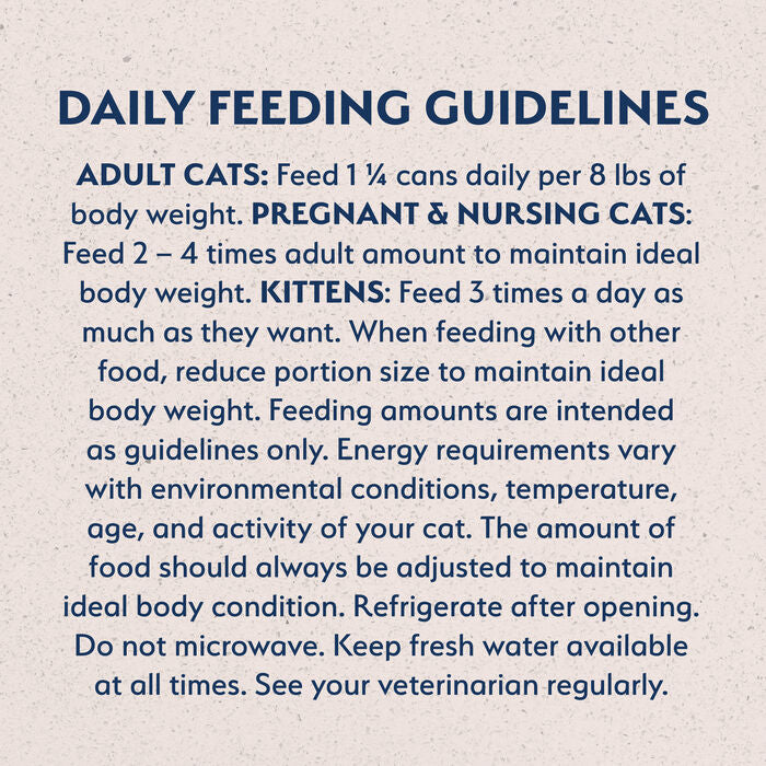Daily Feeding Guidelines for Natural Balance Original Ultra Tuna & Shrimp Recipe Cat Wet 5.5oz