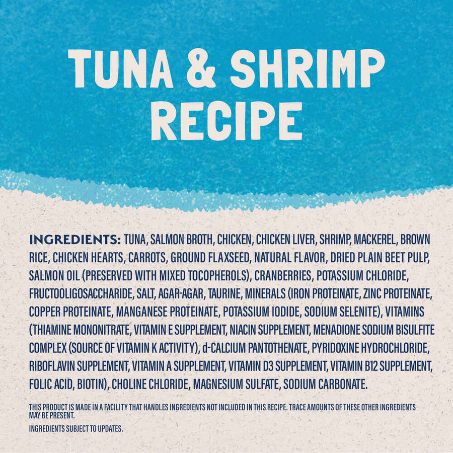 Ingredients for Natural Balance Original Ultra Tuna & Shrimp Recipe Cat Wet 5.5oz