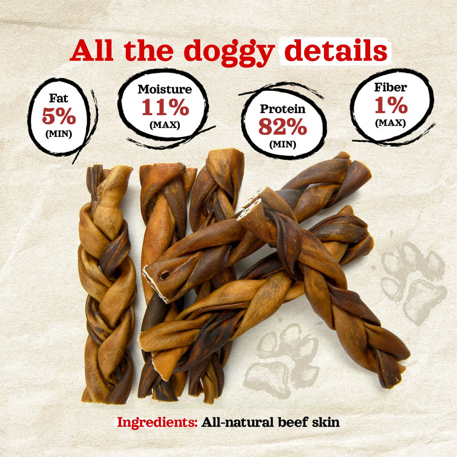 Natural Farm Braided Collagen Sticks Dog Chew