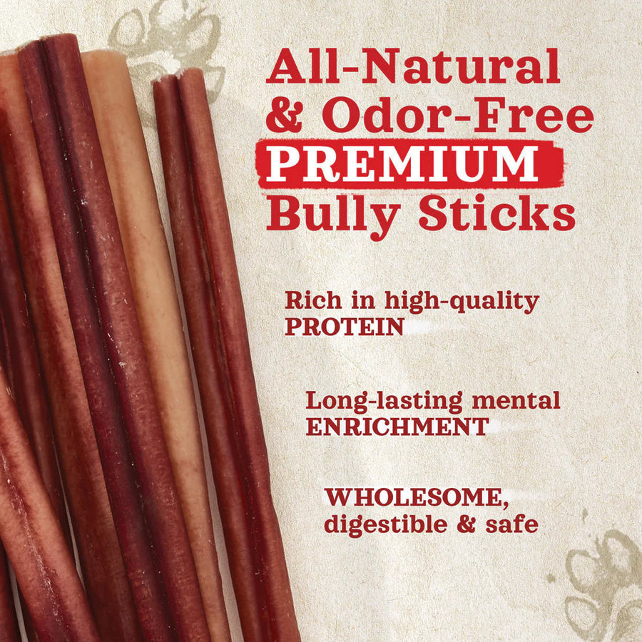 All-natural & odor-free premium Bully Sticks. 