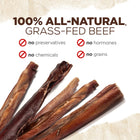 Natural Farm Power Bully Stick Peanut Butter Flavor Dog Chew has 100% All-Natural Grass-Fed Beef, no preservatives, no chemicals, no hormones & no grains