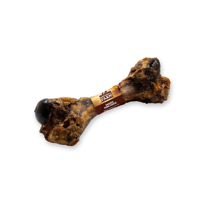 Sealed Packaging of Natural Farm Smoked Pork Femur Dog Bone