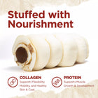 Natural Farm Stuffed Cheek Roll Bully Flavor Dog Chew is stuffed with nourishment, rich in collagen and protein