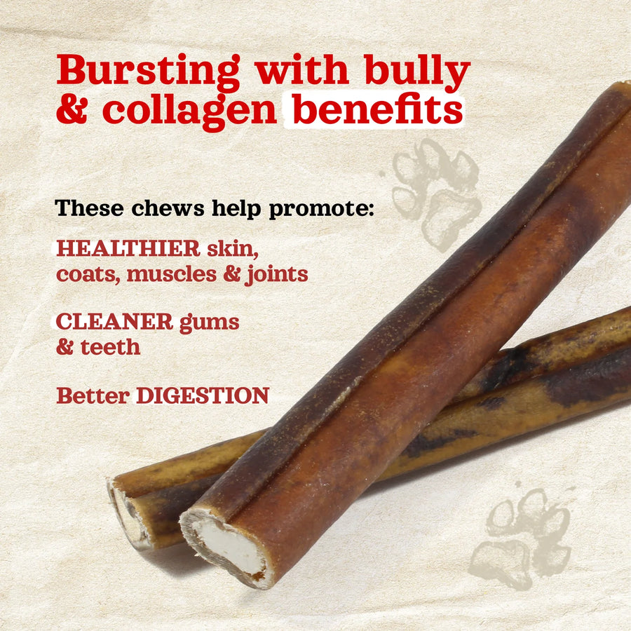 Natural Farm Stuffed Collagen Bully Stick Dog Chew