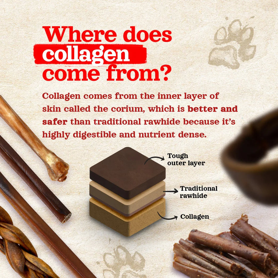 Natural Farm Stuffed Collagen Bully Stick Dog Chew
