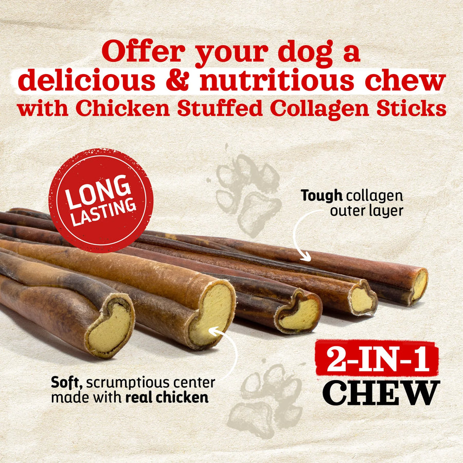Natural Farm Stuffed Collagen Stick Chicken Flavor Dog Chew
