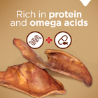 Natural Farms Pig Ear Dog Treat is rich in protein and omega acids