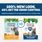 Naturally Fresh Ultra Odor Control Multi-Cat Litter Packaging New Look Before and after