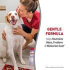 Gentle Formula. Helps neutralize odors, freshens and moisturized coat.