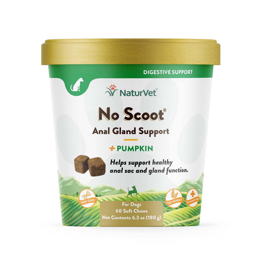 NaturVet No Scoot Plus Pumpkin for Dogs Soft Chews 60ct