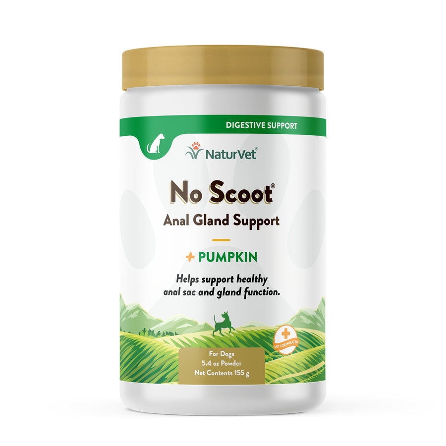 NaturVet No Scoot Supplement Powder Plus Pumpkin for Dogs, 5.4oz