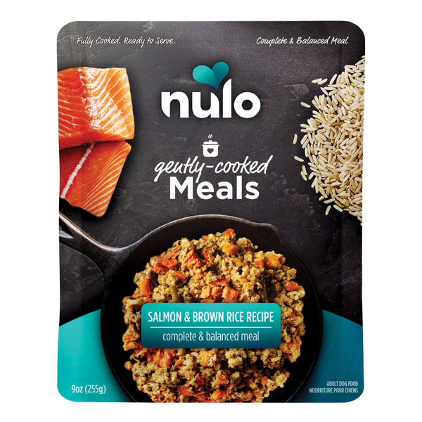 Nulo Gently-Cooked Meals Salmon Brown Rice Recipe Dog Food Pouch
