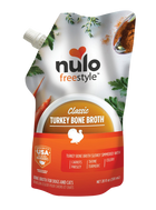 Nulo FreeStyle Grain-Free Classic Turkey Bone Broth Dog & Cat Topper 20oz, Front Packaging