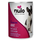 Front can of Nulo FreeStyle Grain Free Beef, Peas, and Carrots Recipe Canned Dog Food 13oz