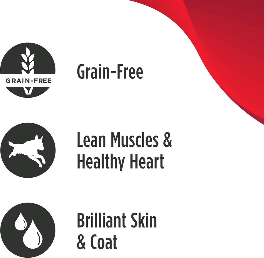 Grain Free, Lean Muscle & Healthy Heart plus Brilliant Skin & Coat are benefits of Nulo FreeStyle Grain Free Lamb and Lentils Recipe Canned Dog Food 13oz