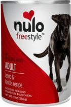 Front can of Nulo FreeStyle Grain Free Lamb and Lentils Recipe Canned Dog Food 13oz