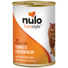 Front can of Nulo FreeStyle Grain Free Turkey & Chicken Recipe Canned Kitten & Cat Food 12.5o z 