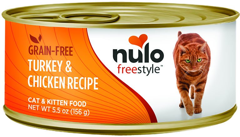 Front can of Nulo FreeStyle Grain Free Turkey & Chicken Recipe Canned Kitten & Cat Food 5.5 oz