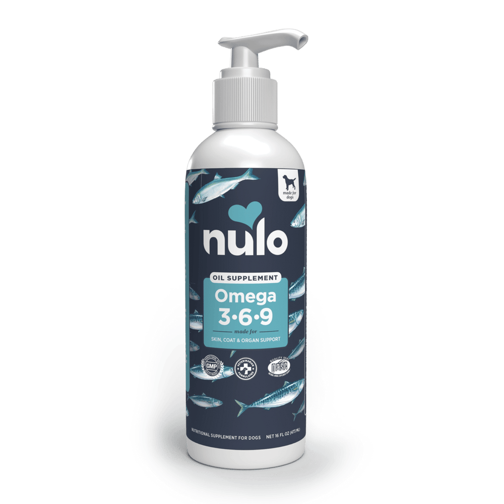 Nulo Omega 3-6-9 Oil Blend Supplement For Dogs 16floz Front Bottle