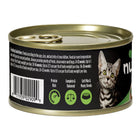 Back can of Nulo for Kittens Chicken & Duck Recipe Pate with Shreds Canned Kitten Food
