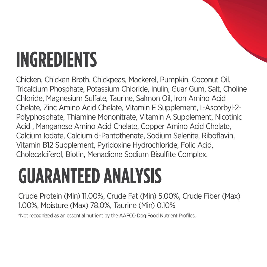 Ingredients and Guaranteed Analysis of Nulo for Kittens Chicken & Mackerel Recipe Pate with Shreds Canned Kitten Food