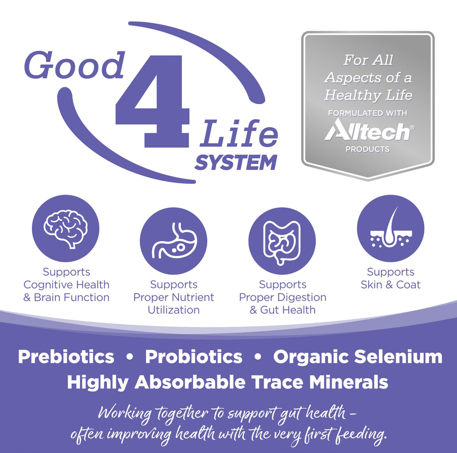 Working together to support gut health- often improving health with the very first feeding.
