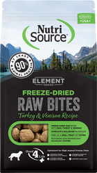 NutriSource Element Freeze-Dried Bites Turkey & Venison Recipe Dog Food Front Pouch