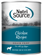 NutriSource Grain Free Chicken Recipe front of can.