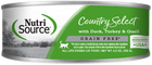 NutriSource Grain Free Country Select Canned Cat Food front of can.