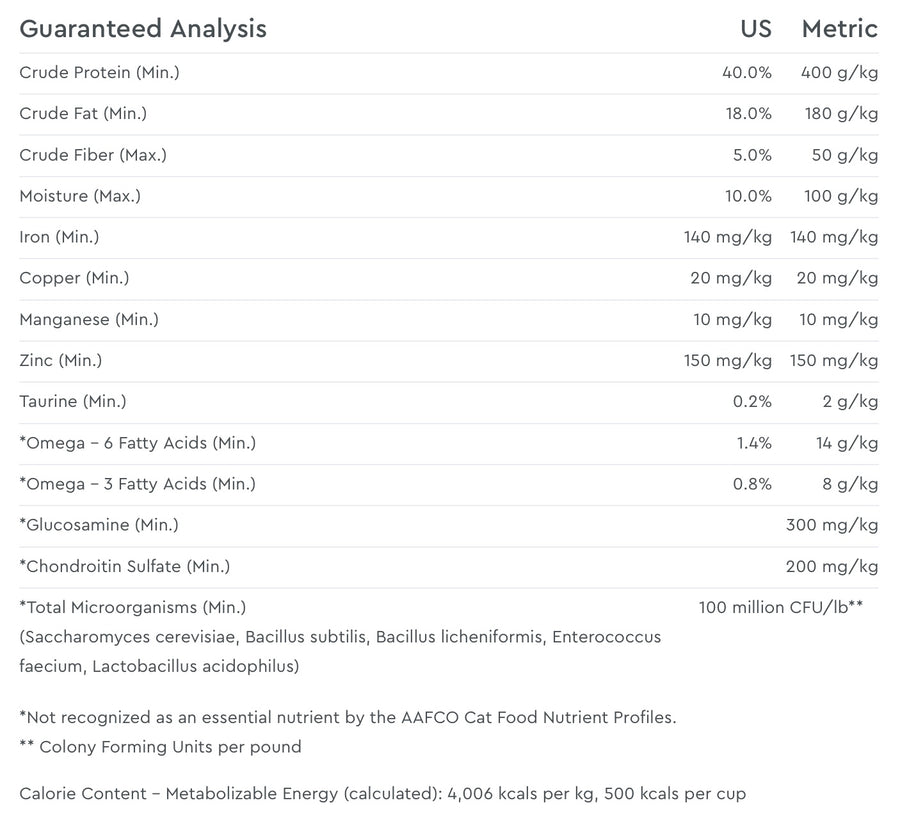 Guaranteed Analysis for NutriSource Grain Free Ocean Select Entree Dry Cat Food.