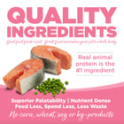Quality Ingredients. Superior palatability, nutrient dense, feed less, spend less, less waste. No corn, wheat, soy or by-products.