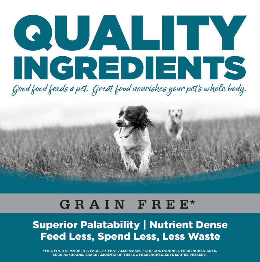 Quality Ingredients. Superior palatability, nutrient dense, feed less, spend less, less waste. 
