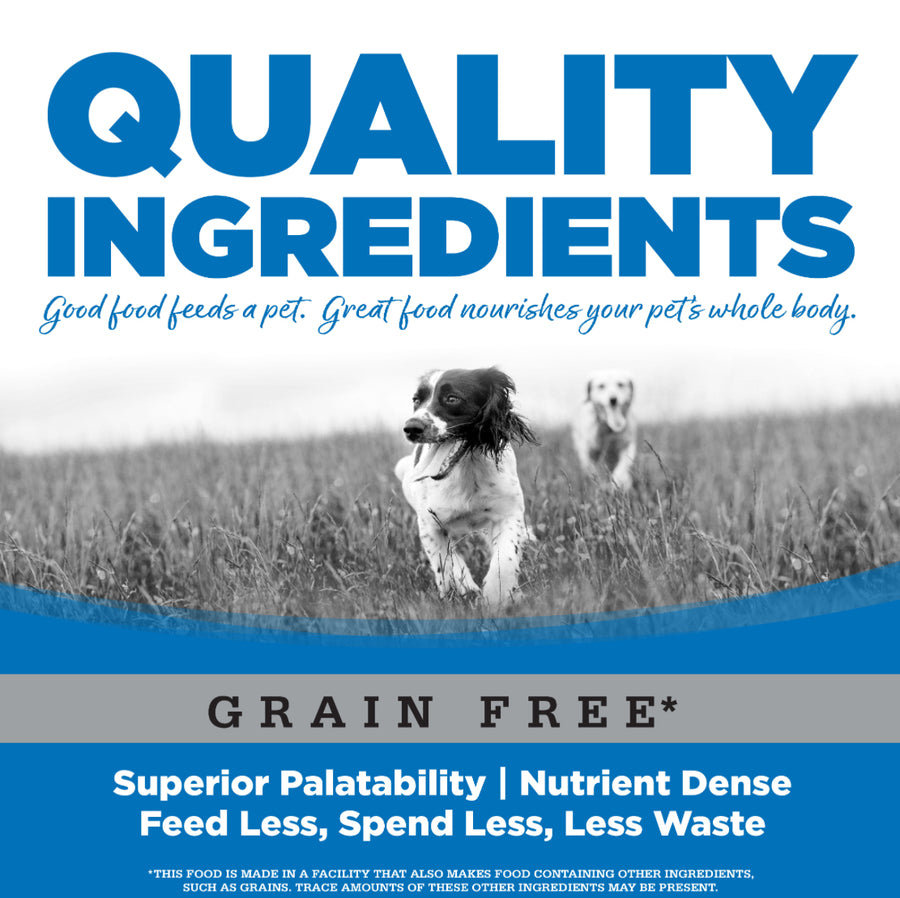 Quality Ingredients. Superior palatability, nutrient dense, feed less, spend less, less waste. 