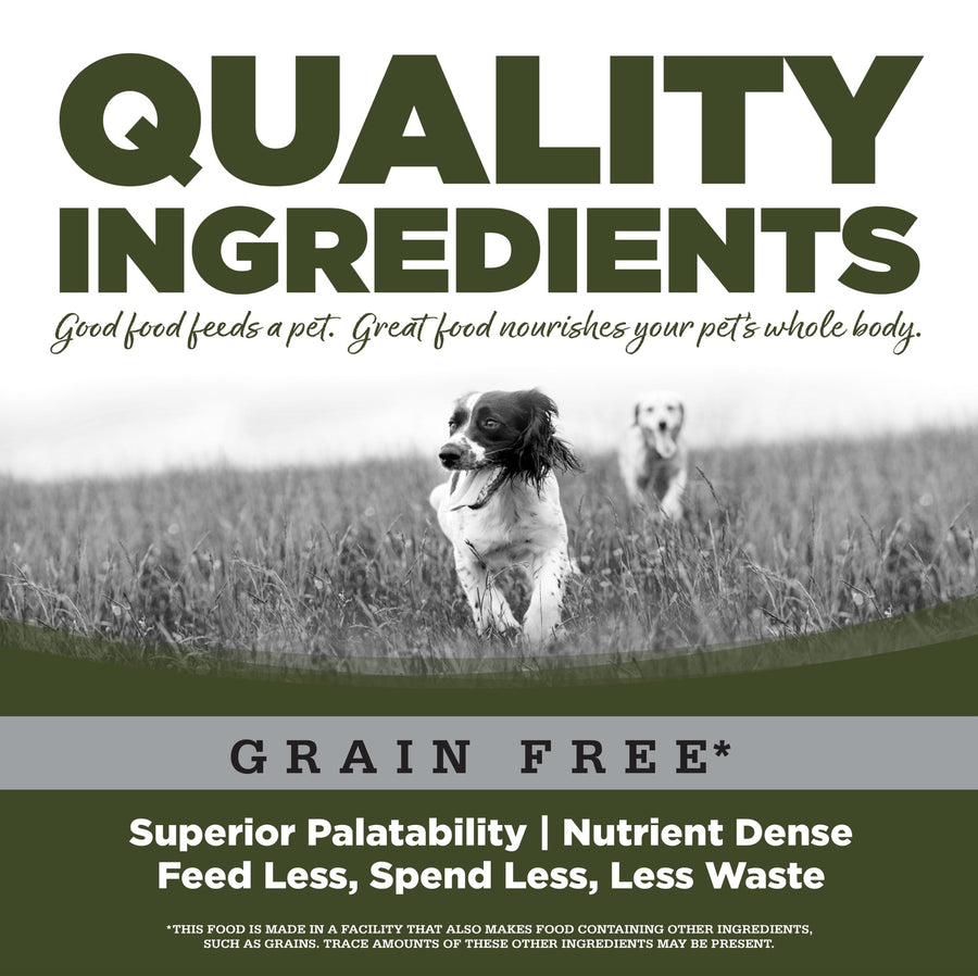 Quality Ingredients. Superior palatability, nutrient dense, feed less, spend less, less waste. 