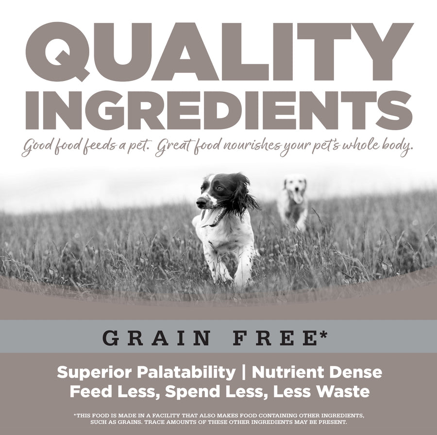 Quality Ingredients. Superior palatability, nutrient dense, feed less, spend less, less waste. 
