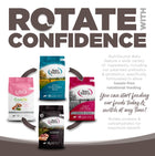 Rotate with confidence. You can start feeding our foods today and switch at any time. 