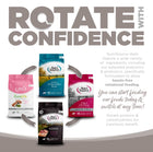 Rotate with confidence. You can start feeding our foods today and switch at any time. 