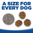 A size for every dog. Kibble approximately 2/3rds size of a dime.

