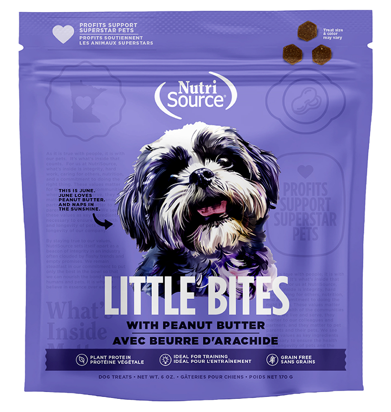 Nutrisource Grain Free Little Bites Peanut Butter Front of package