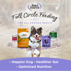 Full Circle Feeding for All around health. Happer dog, Healthier gut, optimized nutrition.