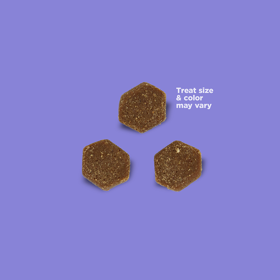 Hexagonal Treat shape. Treat size and color may vary.