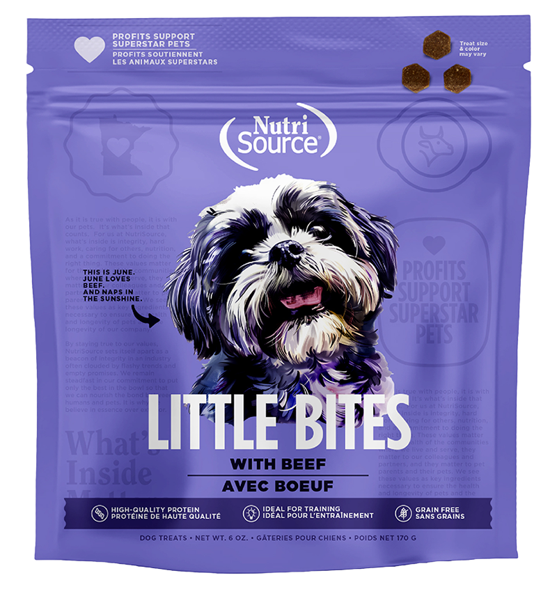 Nutrisource Grain Free Little Bites Beef Front of package